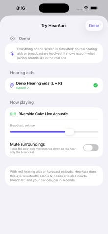 HearAura iPhone screenshot