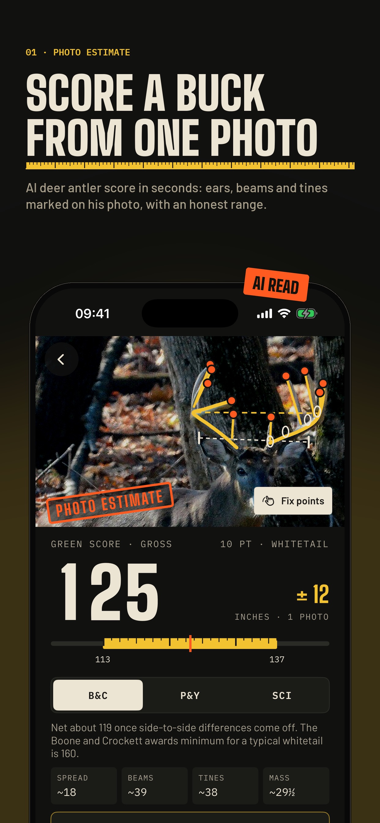 Screenshot 1 of Mainbeam: AI Deer Antler Score