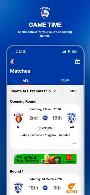 Western Bulldogs Official App screenshot 4