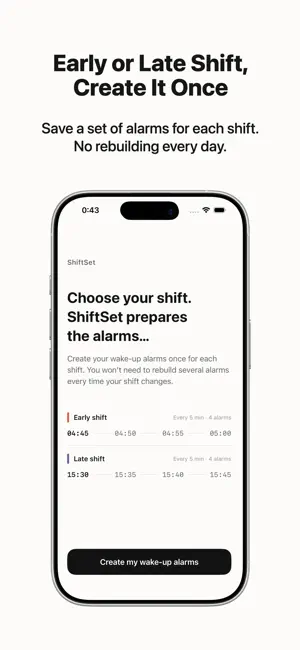 ShiftSet - Shift Work Alarm screenshot 2
