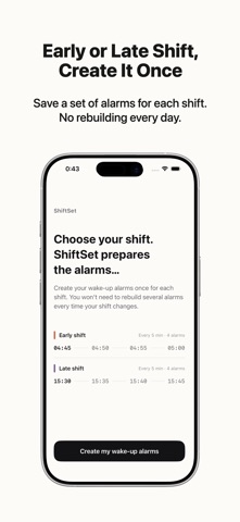 ShiftSet - Shift Work Alarm Screenshot 2 of 5