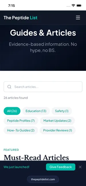 ThePeptideList screenshot 4