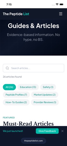 ThePeptideList Screenshot 4 of 4