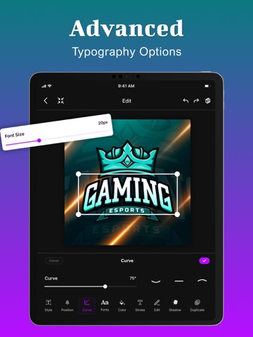 Gamer Logo Maker,Esport Gaming iPad screenshot