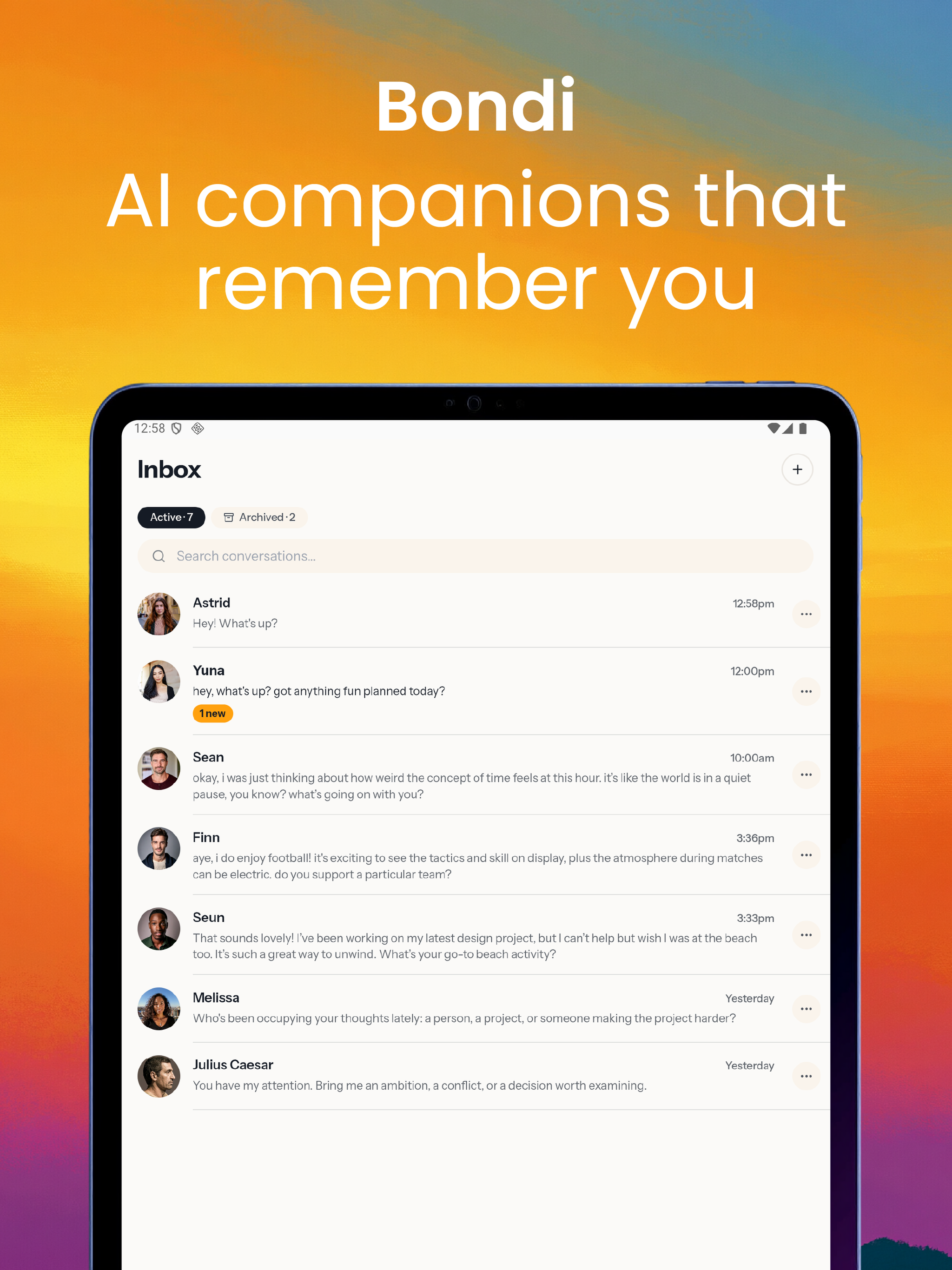 Bondi: AI Companion Chat screenshot 8