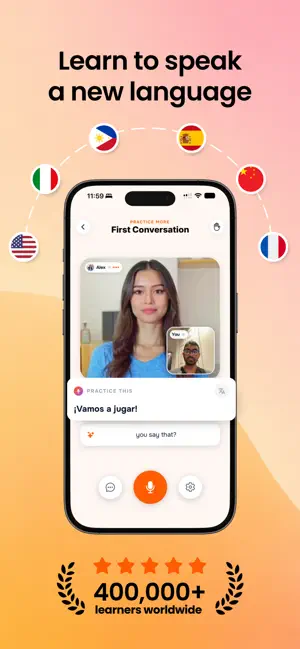 Versa: Personal Language Tutor iPhone screenshot 1