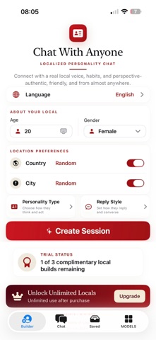 ChatWithAnyone: 离线聊天 screenshot