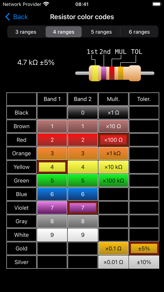#5. Electronic Component Codes (iOS) 게시자: ALG Software Lab