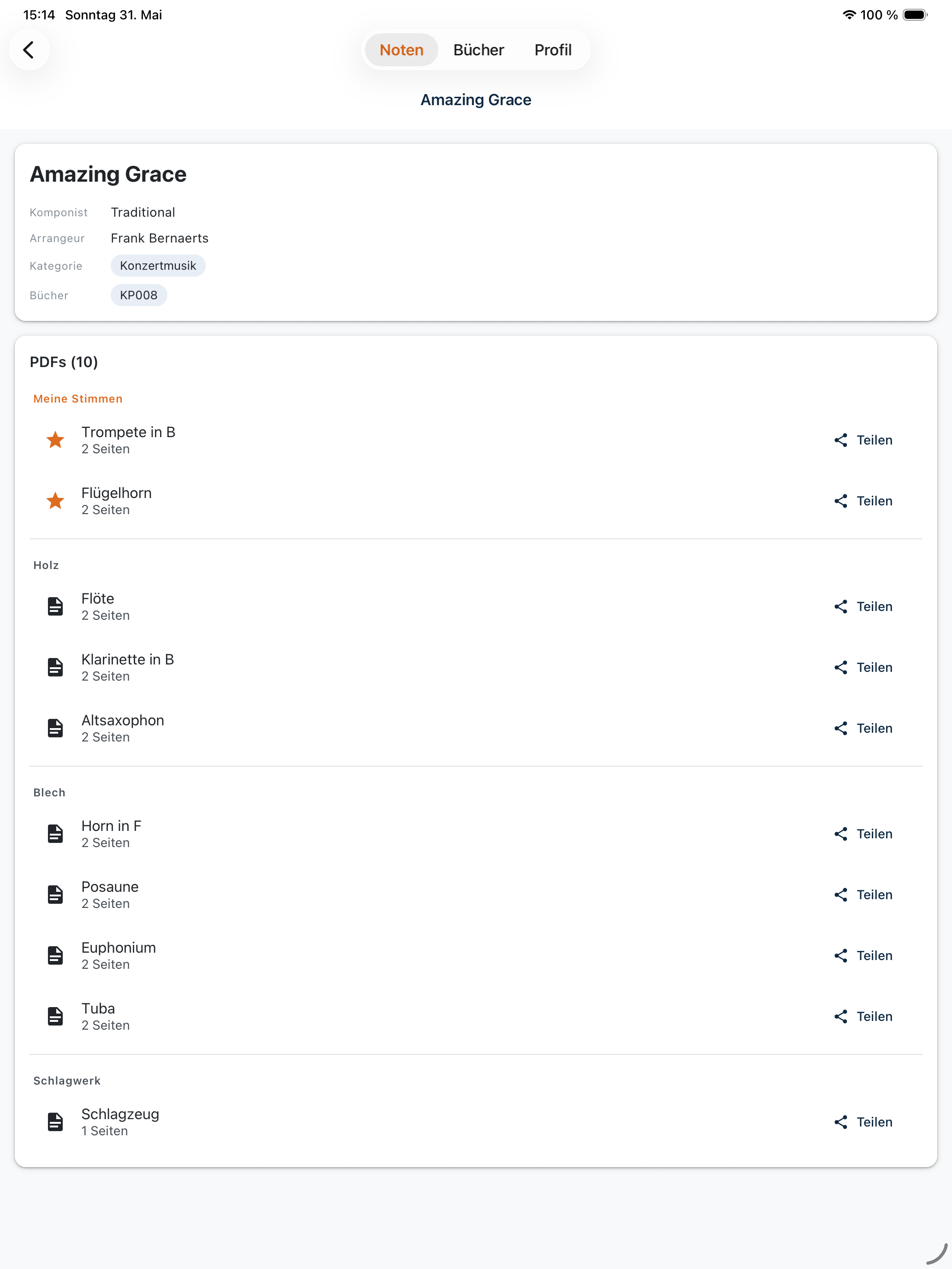 Notenarchiv screenshot 6