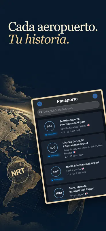 Mapa de aeropuertos: SkyStamp screenshot 1 of 10