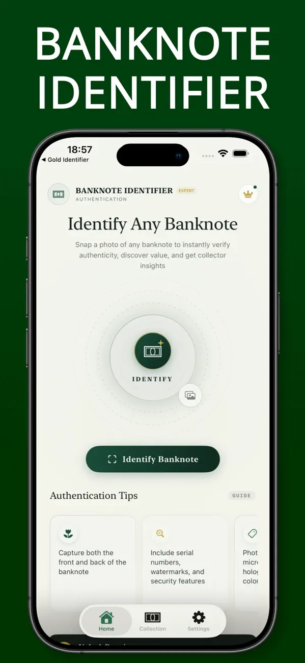 #1. Banknote Identifier - Numiora (iOS) Ved: Munure Tuzun