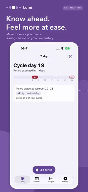 Lumi — Cycle Calendar screenshot 1