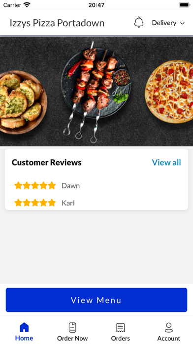 Izzys Pizza Portadown Screenshot
