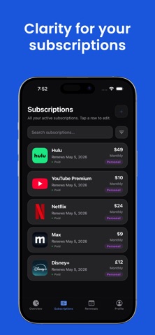 Nomi: Subscription Tracker Screenshot 3 of 5