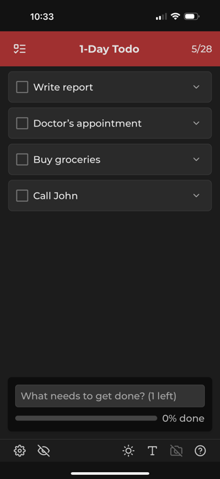 1-Day Todo Screenshot 2 of 5