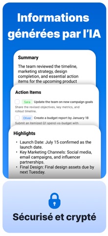 Summary: Notes avec IA iPhone screenshot 3