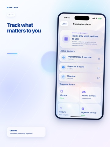 ORIVUE: Meds & Health Tracker iPad screenshot