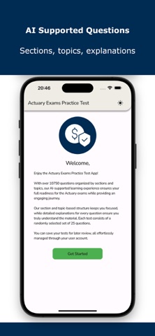 Actuary Exams Practice Test iPhone screenshot