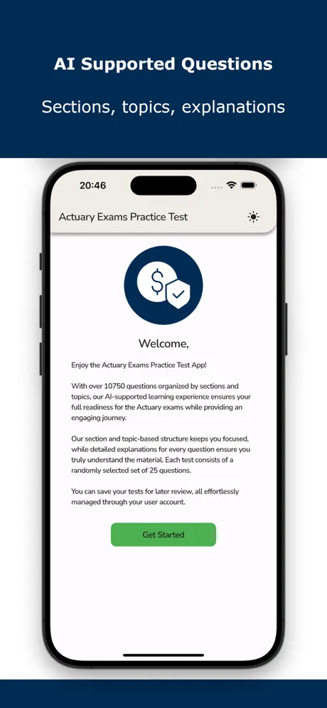 Actuary Exams Practice Test Screenshot 2