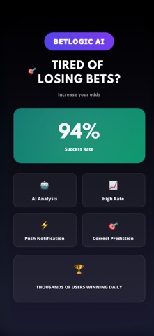 BetLogic AI: Daily predictions iPhone screenshot