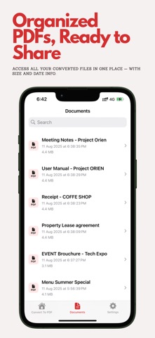 Convert To PDF ° iPhone screenshot