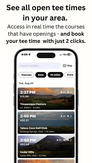 Open Course: Tee Times screenshot 1