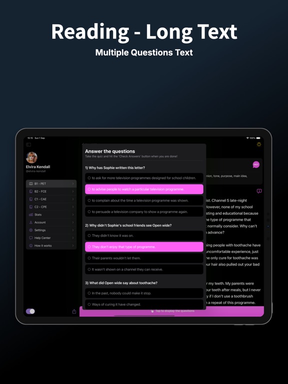 Use of English AI iPad screenshot 8 - Education app