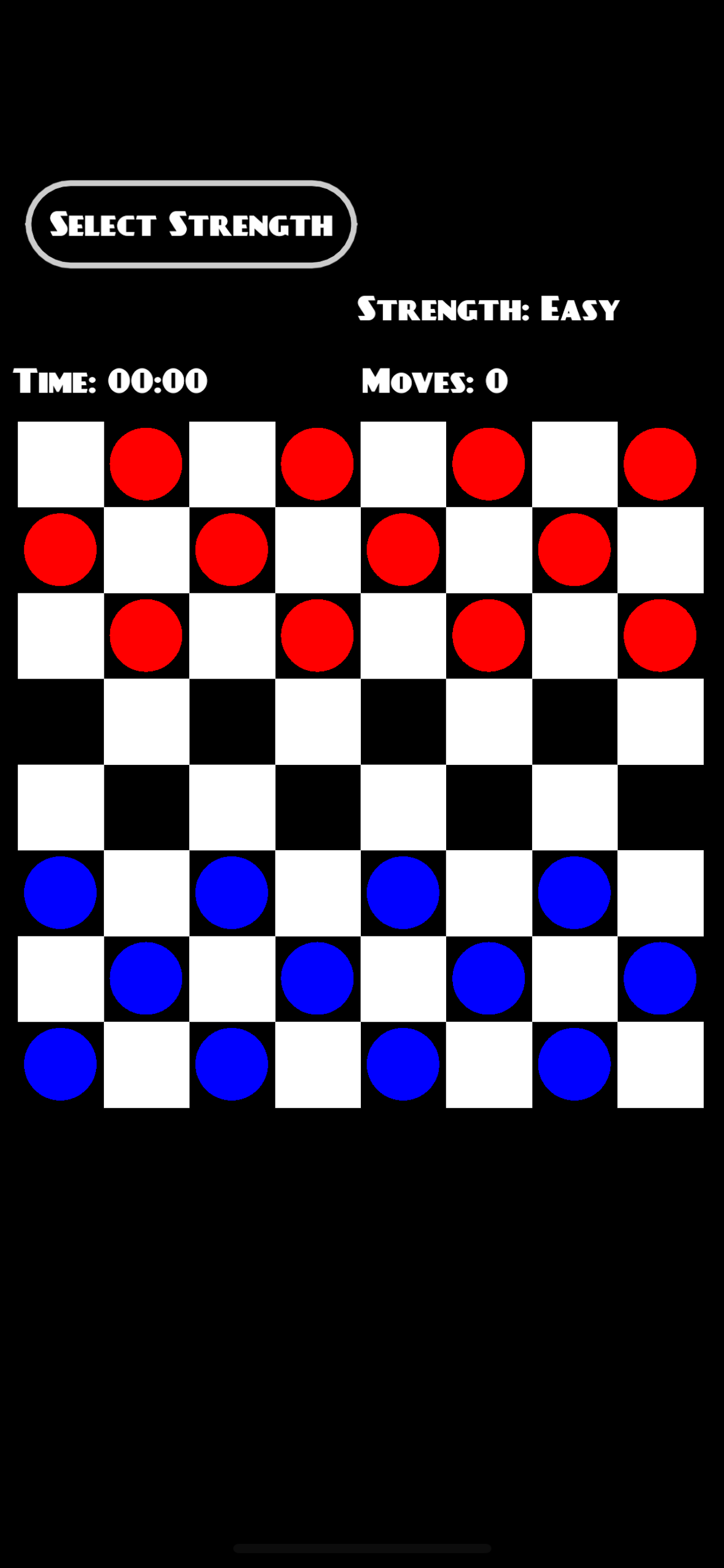 Classic Checkers Board Game