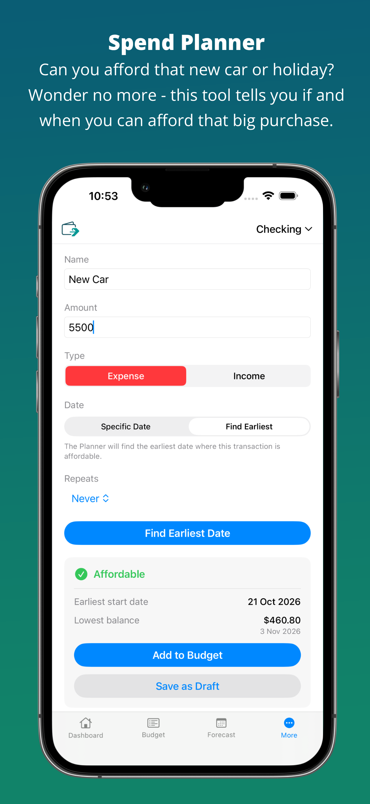 BalanceCast, Budget & Forecast