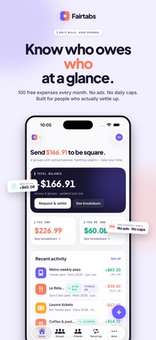 Fairtabs: Split Bills Screenshot 1 of 5