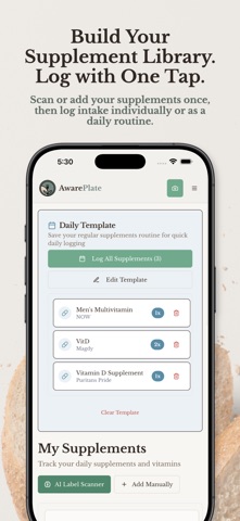 AwarePlate: AI Meal Tracker screenshot