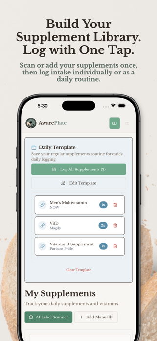AwarePlate: AI Meal Tracker Screenshot 6 of 9