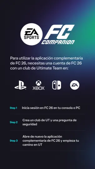 Captura de pantalla de EA SPORTS FC™ 26 Companion en iPhone 1