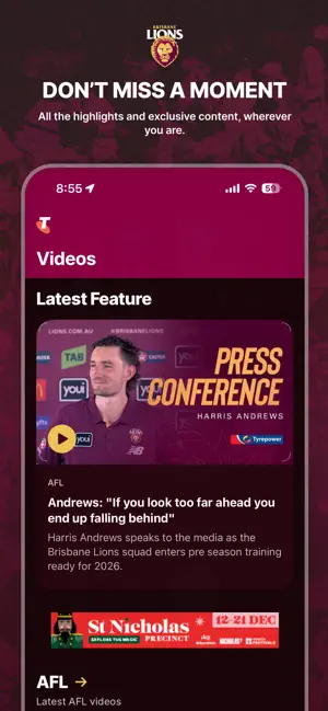 Brisbane Lions Official App iPhone screenshot 2