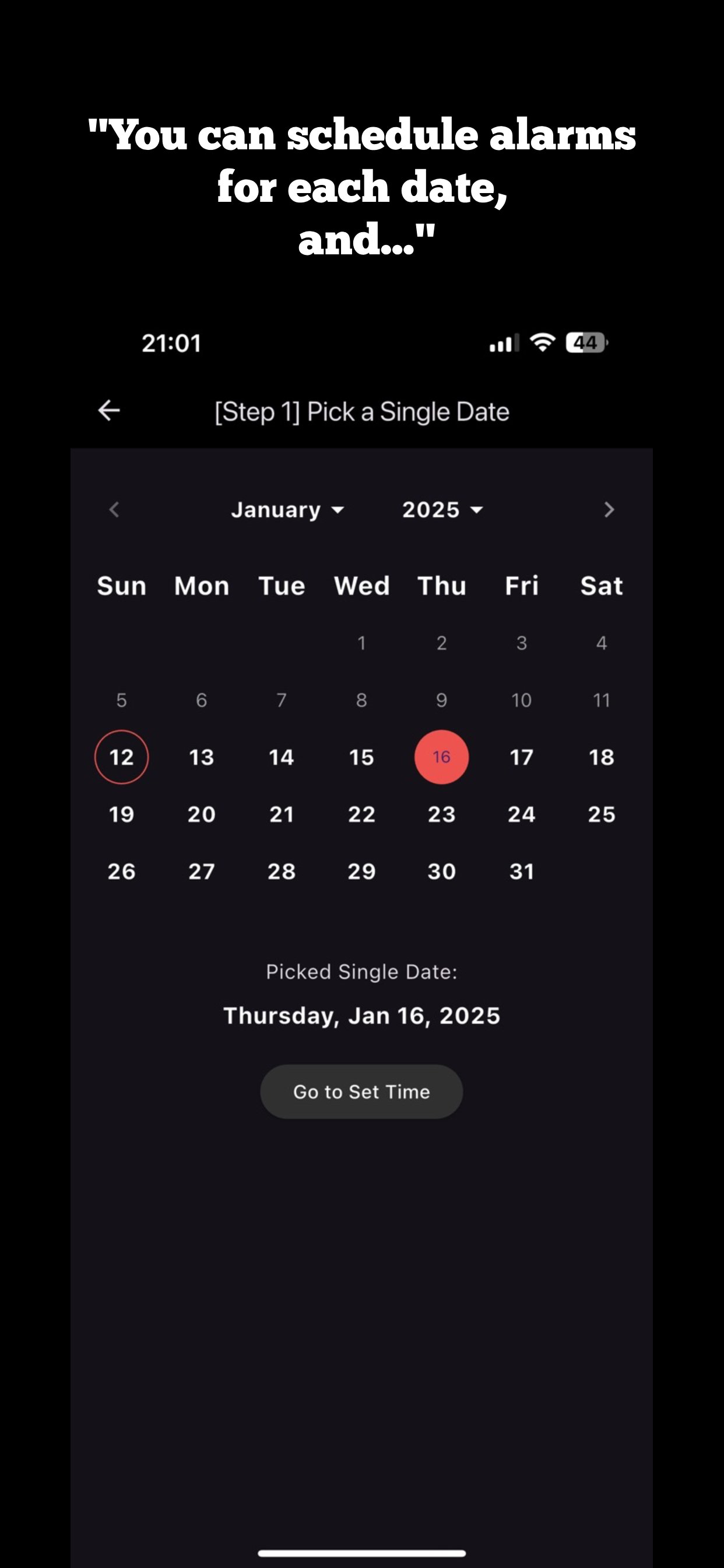 Alarm Clock – Reminder by Date