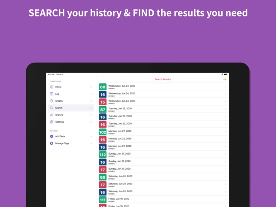 Diabetes App - Diabeto Log iPad screenshot 9 - Medical app