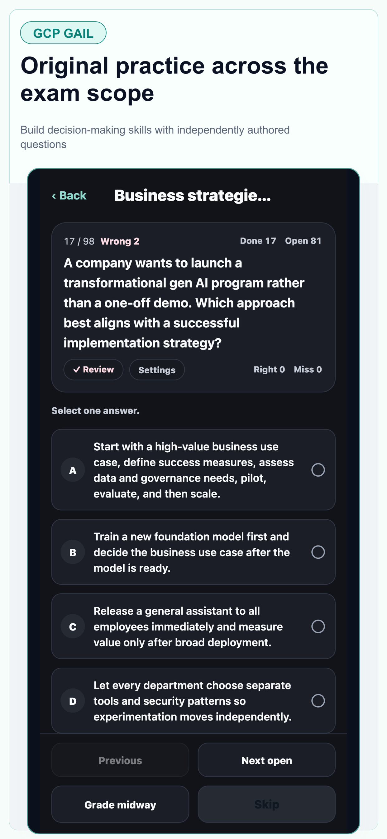 GCP Gen AI Leader Prep screenshot 5