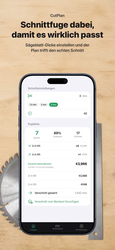 Zuschnittplan Holz & Platten screenshot 8 of 10