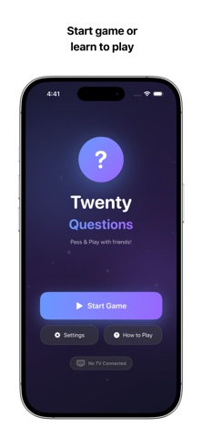 Twenty Questions Now iPhone screenshot