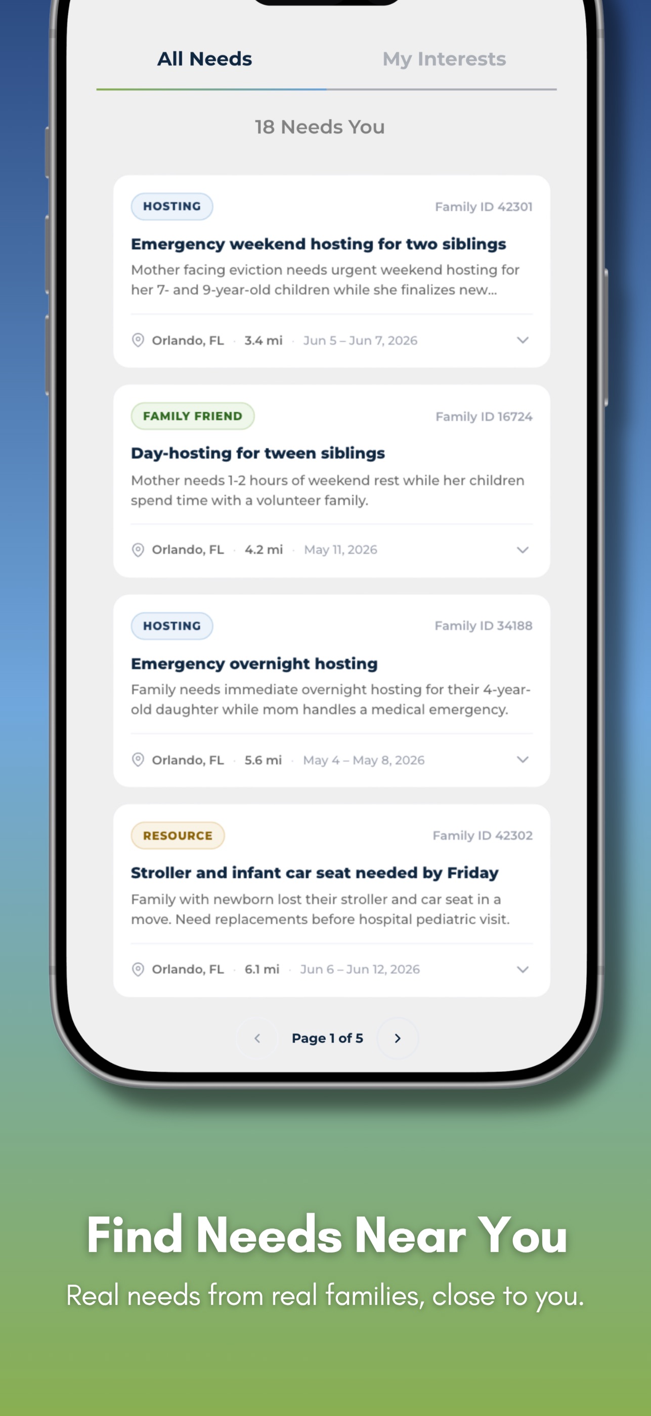 Screenshot 4 of Safe Families Care Engagement