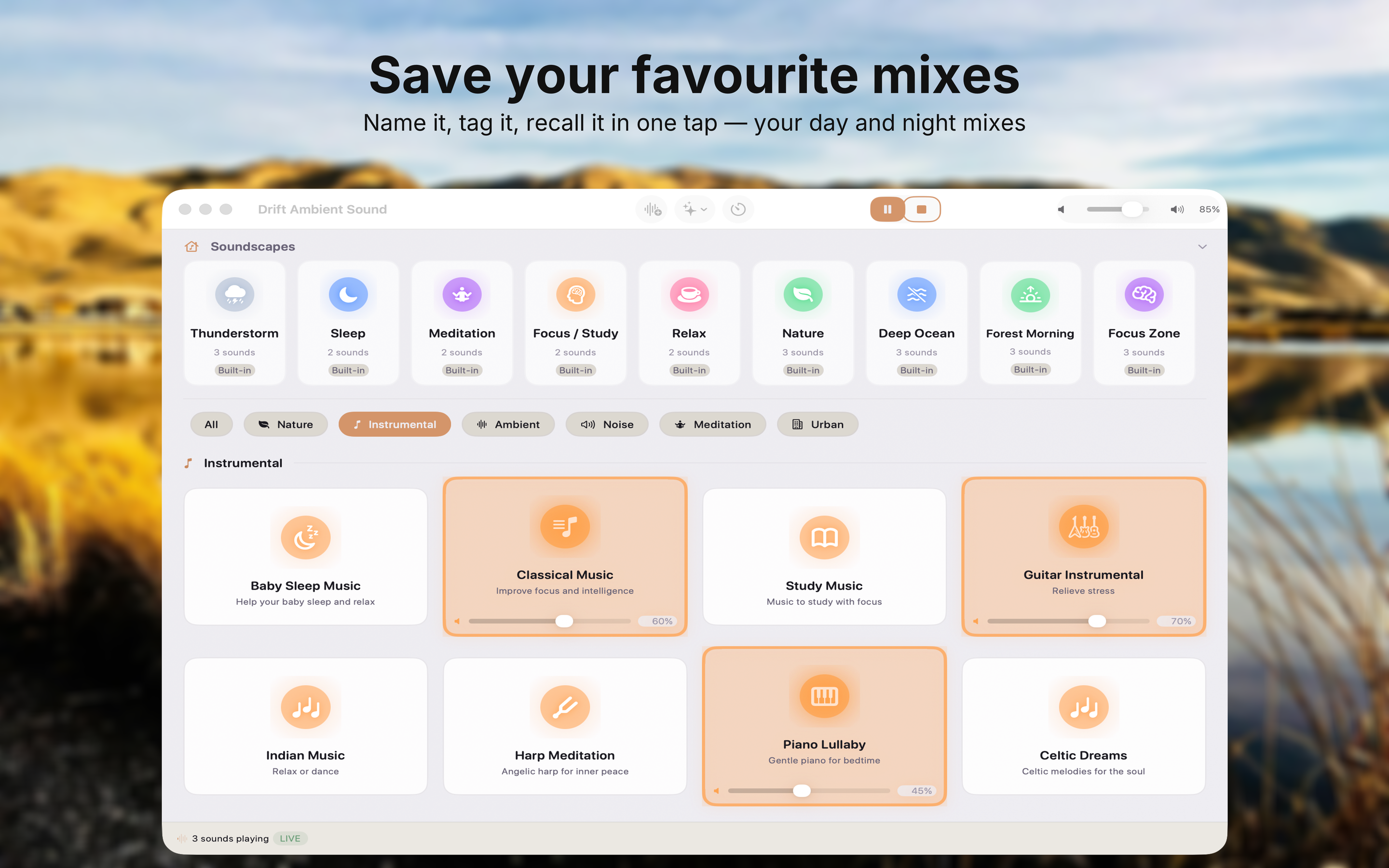 Drift - Ambient Sound Mixer