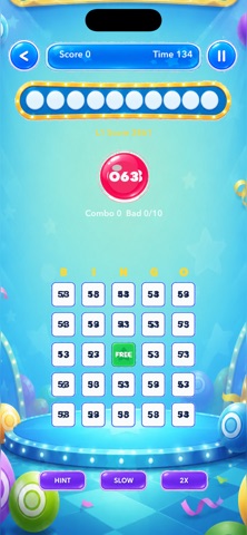 Bingo Glow Party iPhone screenshot
