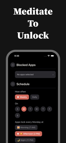 Meditation Lock - Focus & Calm iPhone screenshot