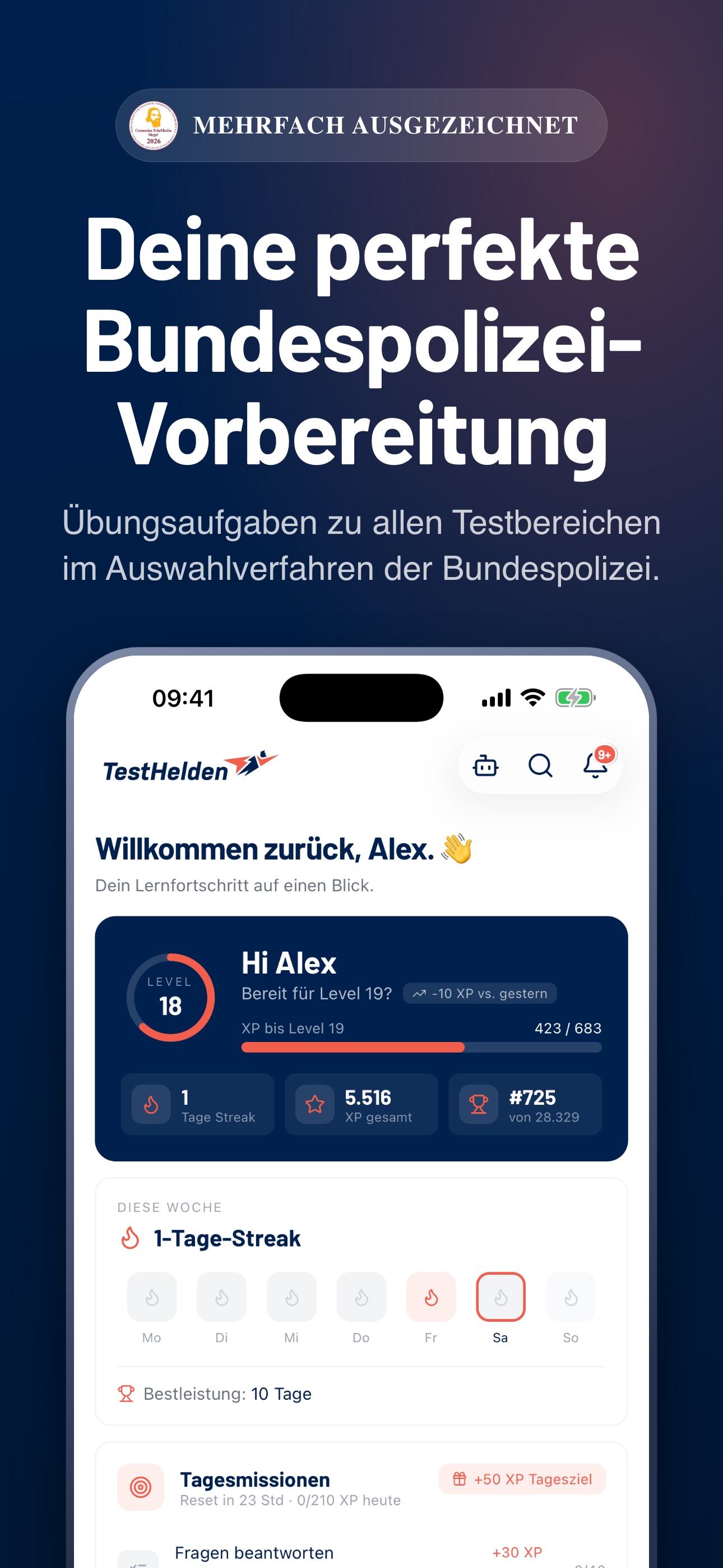 Screenshot 1 of Bundespolizei Einstellungstest
