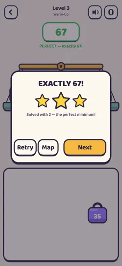 Captura de pantalla de Exactly 67: Number Puzzle en iPhone 5