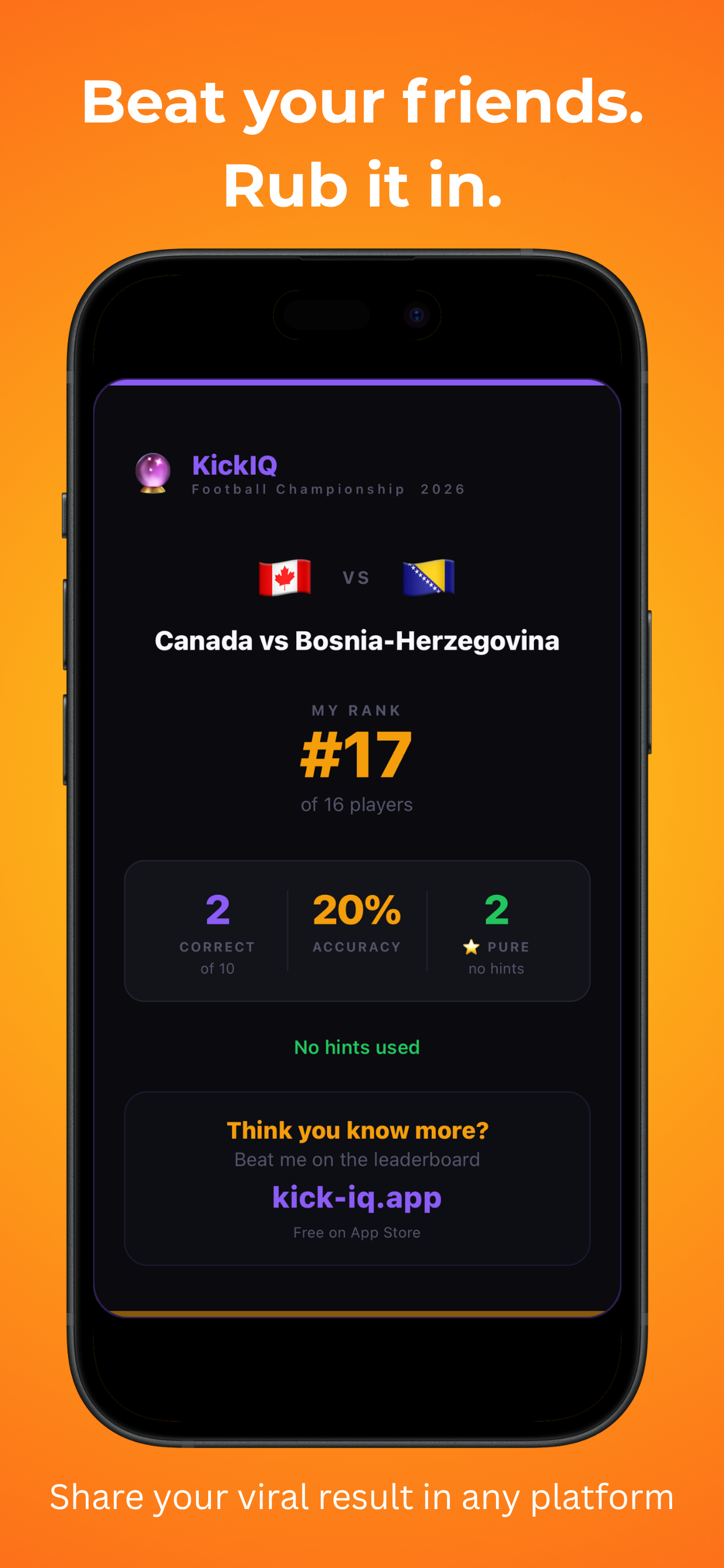 KickIQ: Football Quiz 2026 screenshot 5
