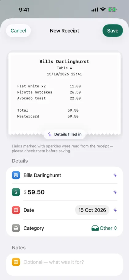 Screenshot 4 di 5 di ReceiptsBox