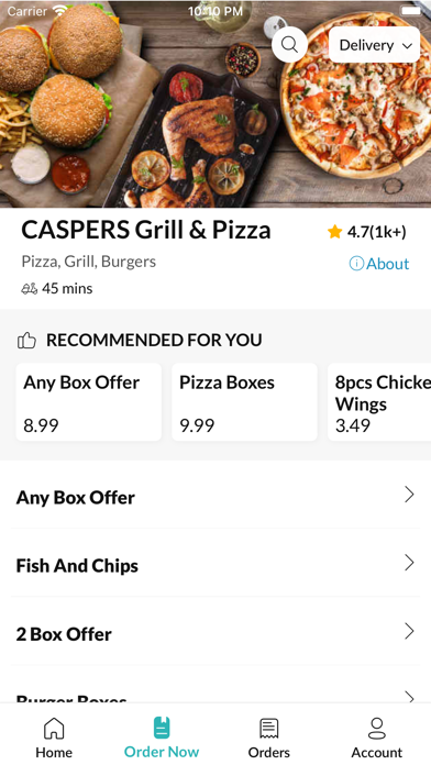 Caspers Grill And Pizza Screenshot
