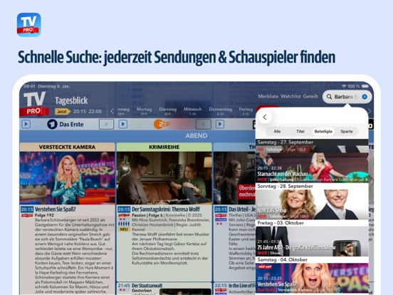 TV Pro TV-Programm + Mediathek iPad screenshot 4 - Entertainment app