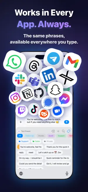 Text Preset: Keyboard Phrases screenshot 2